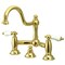 Kingston Brass KS3912PL Restoration Bathroom Bridge Faucet, Polished Brass KS3912PL - alternate 1